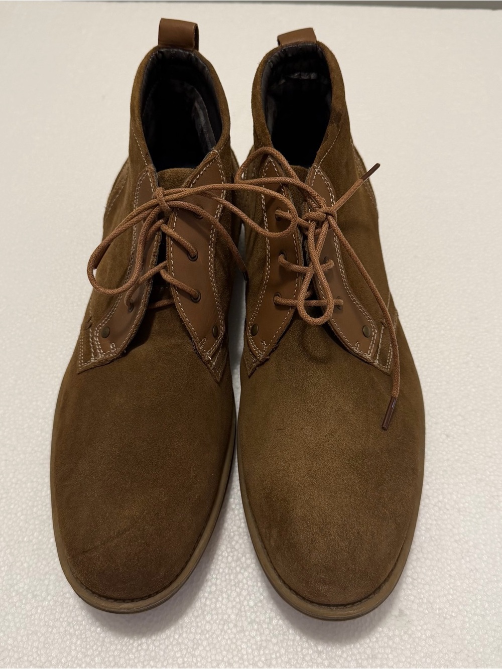 Hawke & Co Horace Men’s Suede Chukka Boots Brown Leather Lace Up Size 13